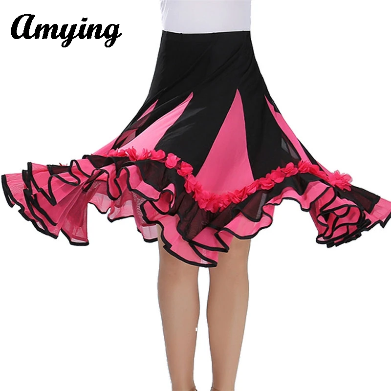 Nieuwe Moderne Dans Halve Rok Elegante Latin Dance Salsa Rumba Halve Rok Square Dance Performance Swing Jurk Slanke Oefenrok