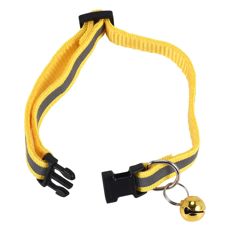 ¡Promoción! Hebilla de liberación de seguridad de Collar reflectante ajustable para mascotas con campana para perro gato