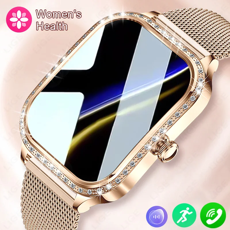 Fashion New Smart Watch Women Bluetooth Call 1.75