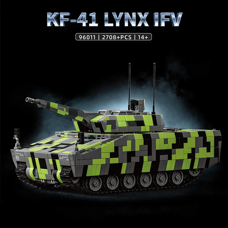 

2708PCS KF-41 LYNX IFV Tank Building Blocks Ornaments Military Armored Vehicle Bricks Model Assembly Toys Gifts For Boys Adult