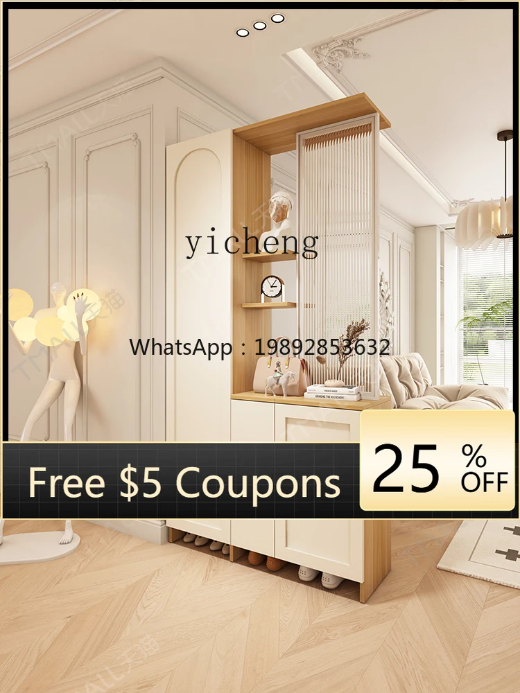 

H3-20 home entrance cabinet shoe cabinet integrated modern simple door screen partition living room integrated entrance cabinet
