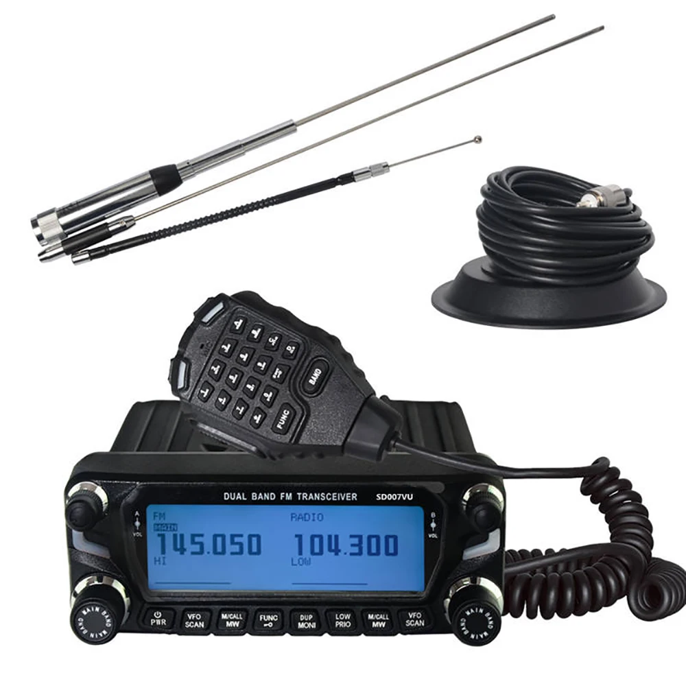 

Functional Ham Radio 144/(220)*/430MHz 60W Dual Band Mobile Radio Car Truck Transceiver