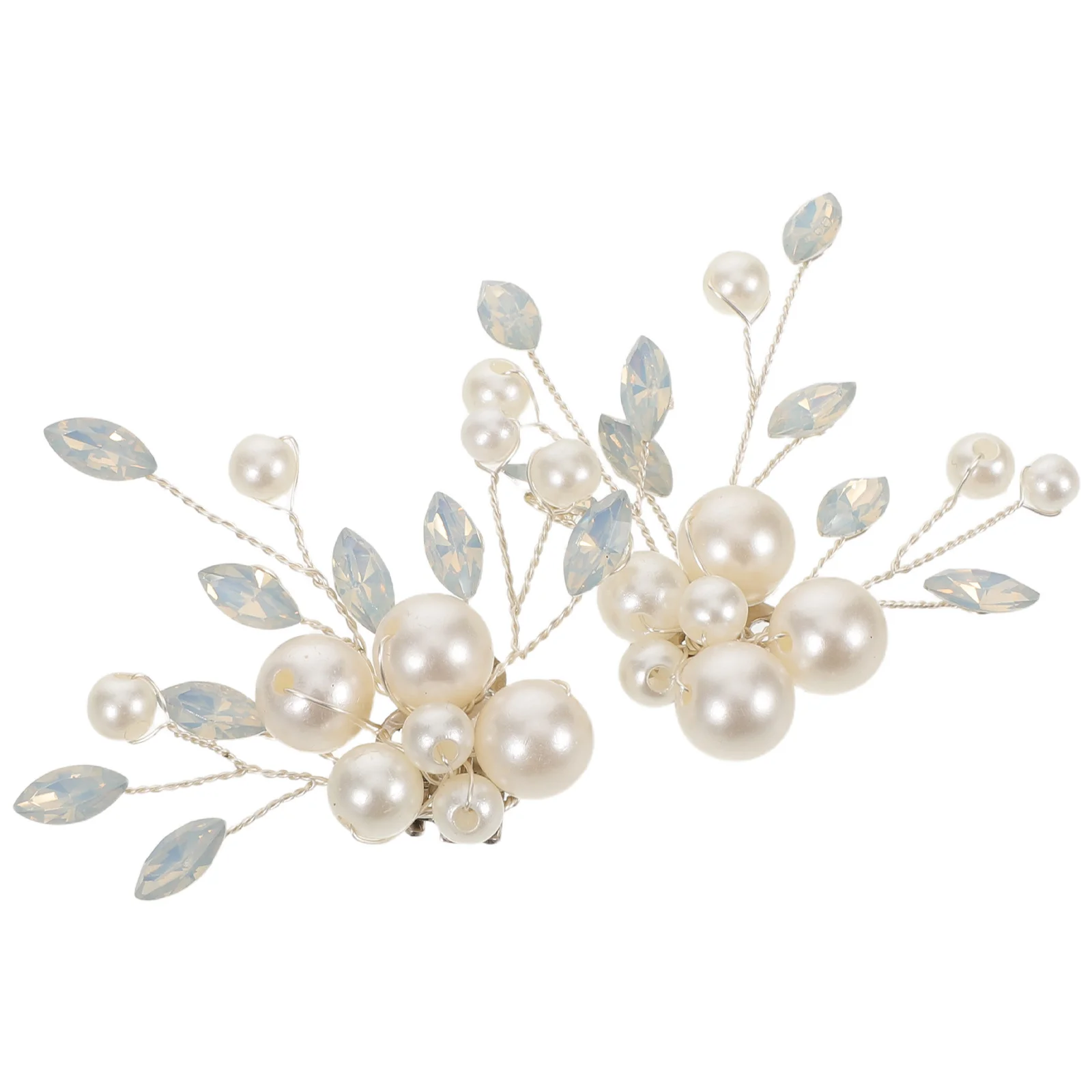 

2Pcs Pearl Rhinestone Bridal Shoe Clips Elegant Removable Wedding Heel Embellishments Decorative Clip on Shoe Charms for Formal