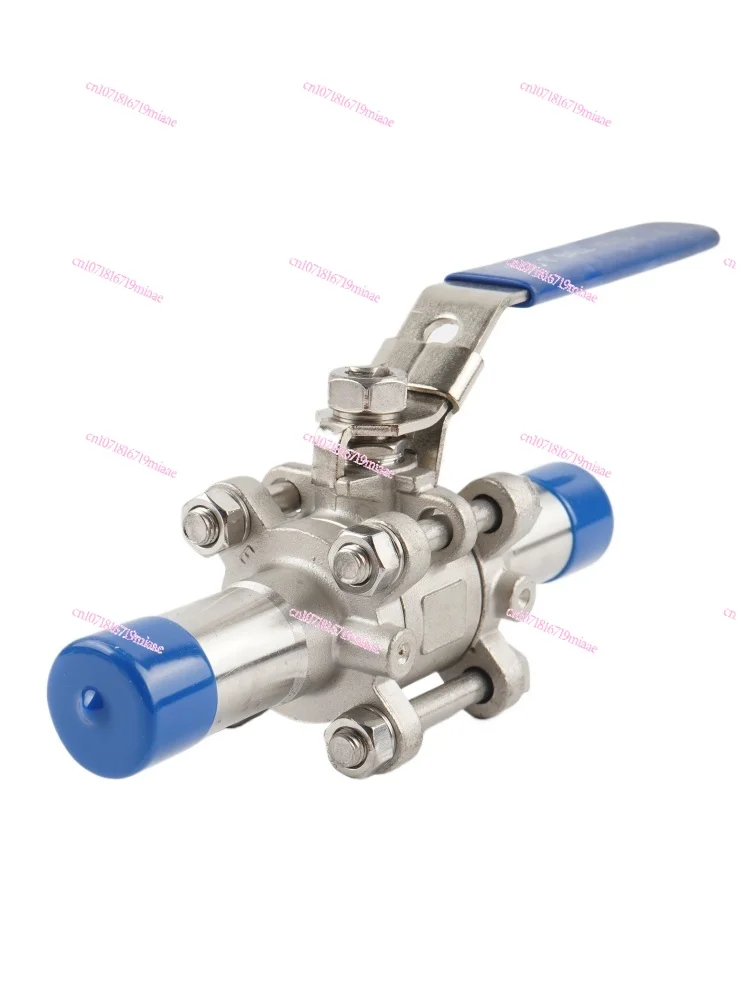 304/316 Three-Piece Welded Ball Valve Sanitary Oil Ban Degreasing Treatment Lengthened Automatic Welding BA Grade Semiconductor