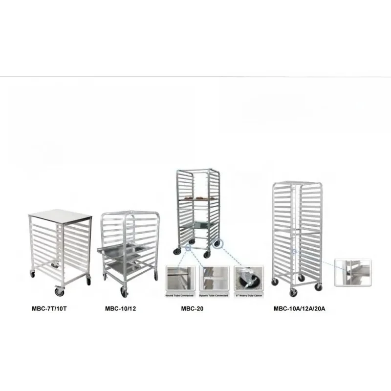 Aluminum Bread Rack 4 Wheels 20 Pans Pizza Pan Trolley Cooling Trolley for Drying Food