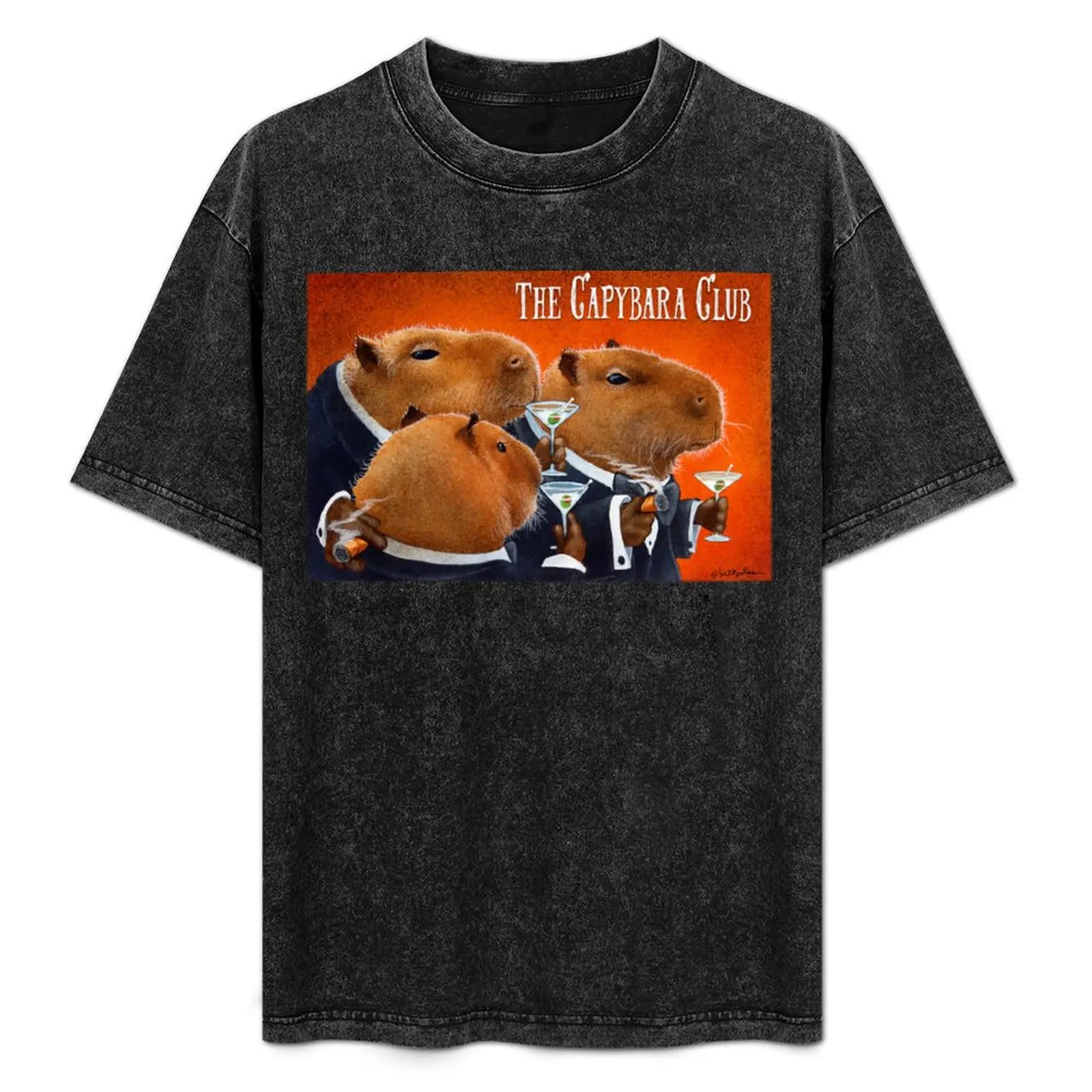 

Will Bullas / the capybara club... T-Shirt man t shirt graphic designer for cotton T-Shirt