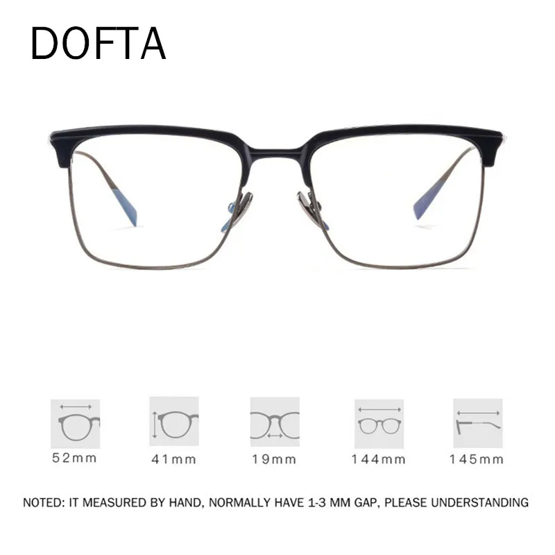 DOFTA Titanium Optical Glasses Frame Men Square Myopia Prescription Eyeglass Frame Man NEW Eyewear 5813