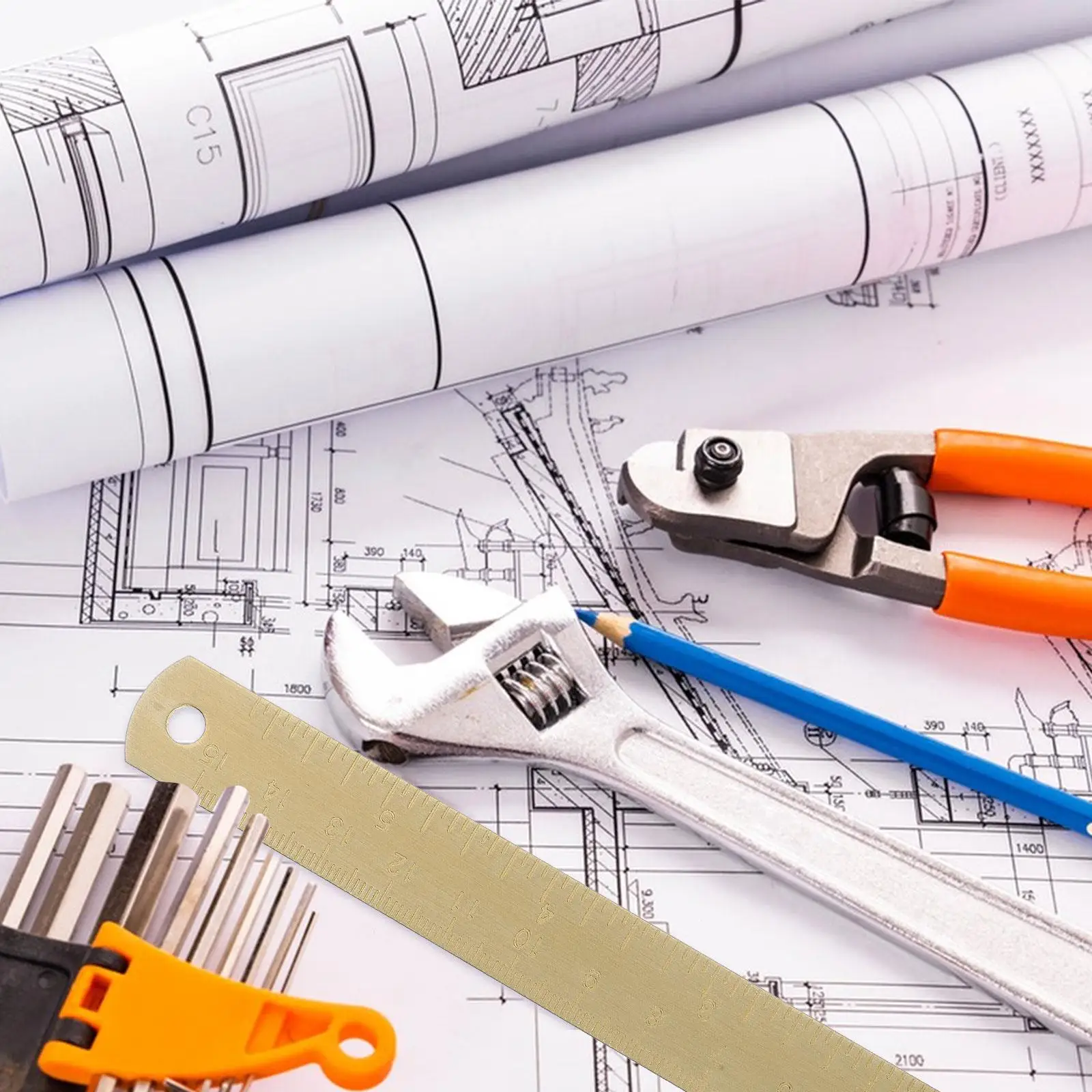 Ruler Drawing Tool Measuring Architecture Engineering Scale Drafting Design Straight Professional Students Teachers Math Experts