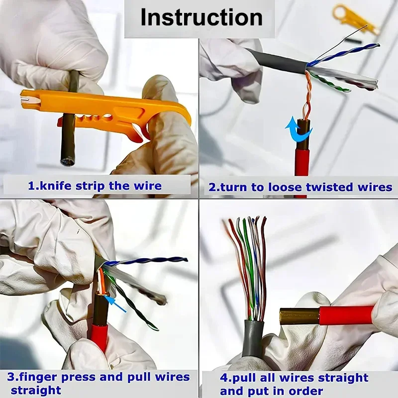 NoYAFA Wire Untwist RJ45 Connectors Modular Plug Tool Kit Network Cable Looser for CAT5/CAT6/CAT7 Tel Wires Pair Separator Tools