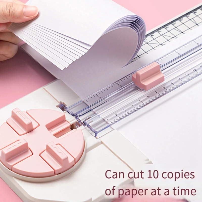 Paper Trimmer Craft Paper Cutter 4-In-1 Paper Trimmer 12In Craft Paper Cutter For Multi-Function Scrapbooking Tool Blue