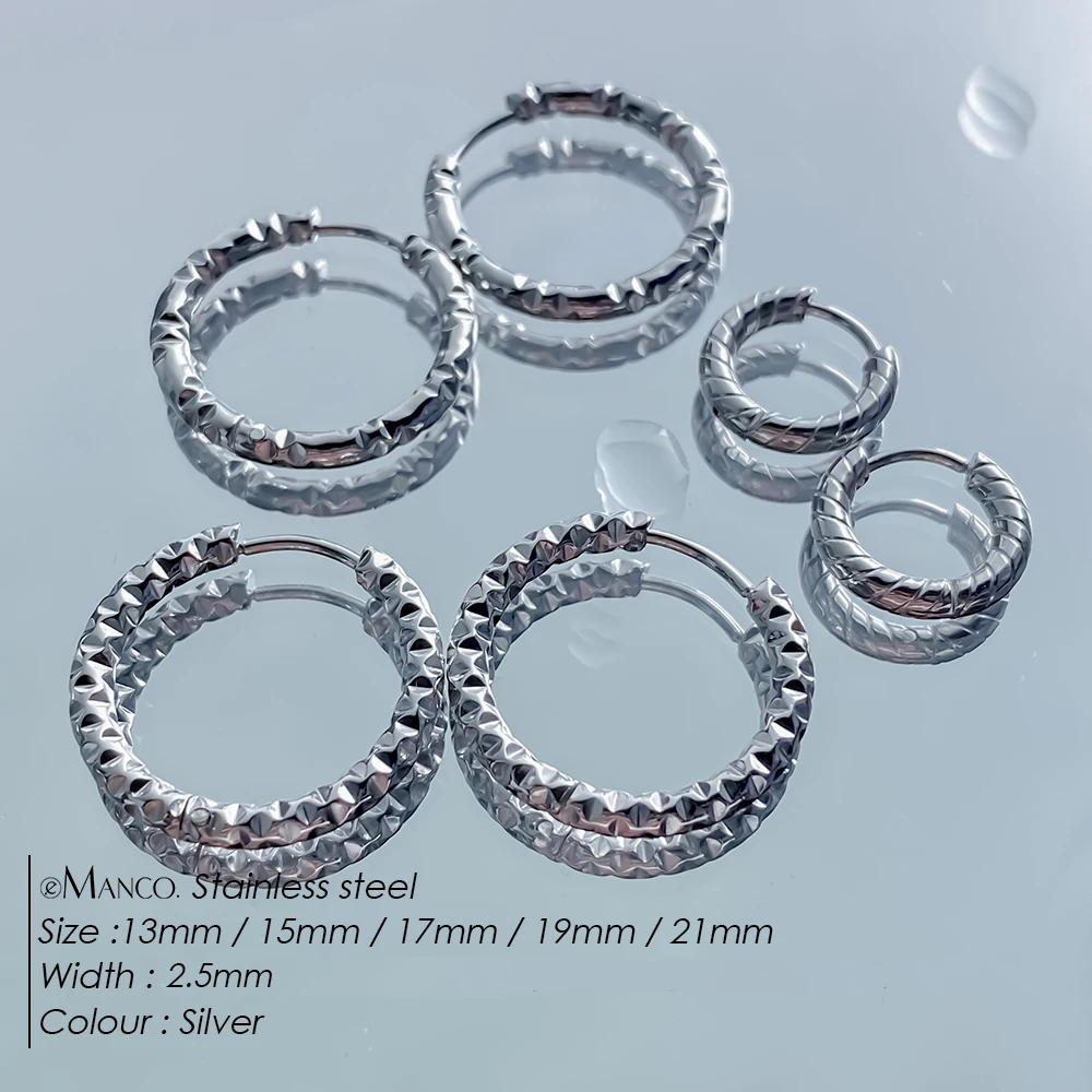 EMANCO Stainless Steel Hoop Earrings Minimalist Style Geometric Daily Commute Versatile Fashion Earring Jewelry Wholesale