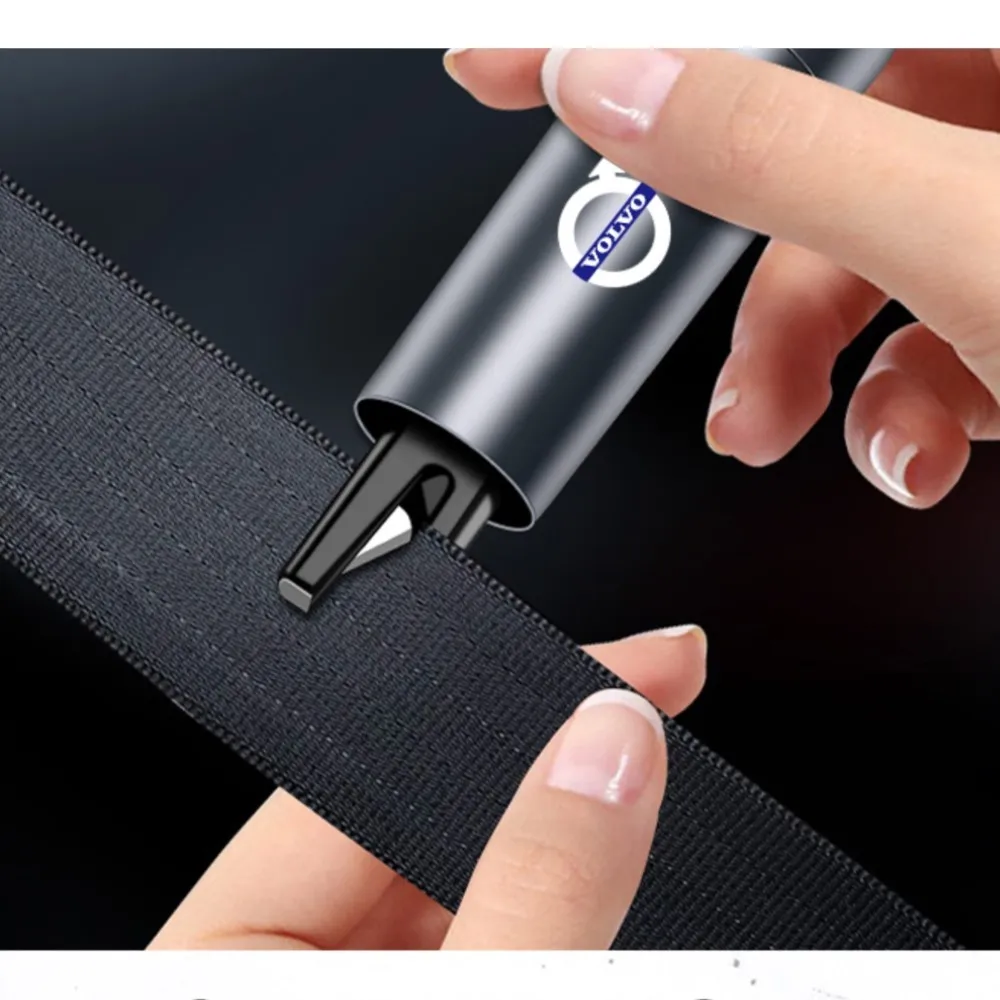 

Автомобильный безопасный молоток 2 в 1, аварийный выключатель стекла, ремень безопасности, стальной спасательный инструмент для Volvo RDESIGN XC90 XC60 XC80 S90 V40