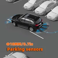 18MM Ultrasonic Reverse Parking Sensor Backup Radar System Parktronic Probe,Color Options (Black/Red/Blue/Grey/Silver/Gold)