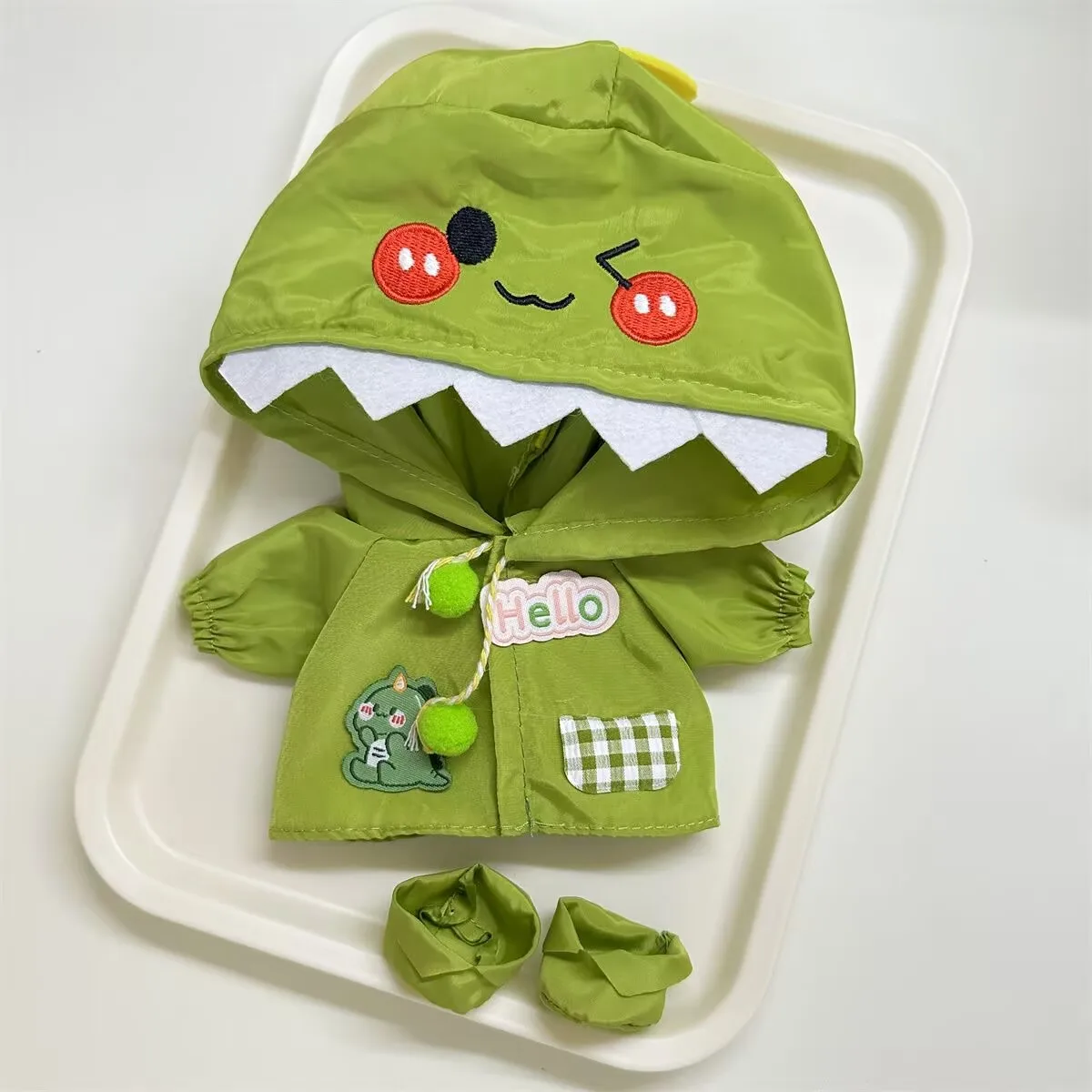 

Комплект одежды для кукол из хлопка 10 см/20 см, милый уличный плащ в животном стиле, плюшевое кукольное платье для детей