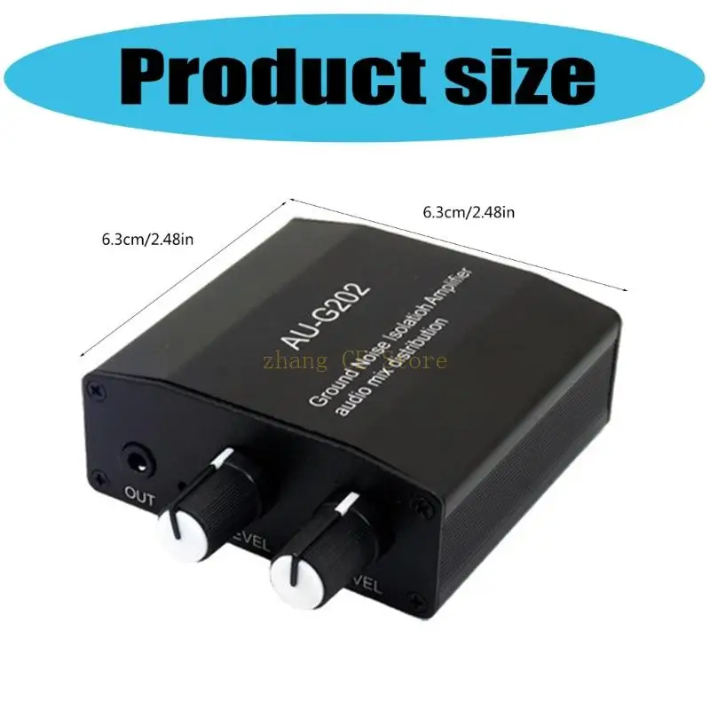 M5TD 2CH 3,5mm Mixing Bảng điều khiển Stereo 2-IN-2-OUT với máy trộn cách ly mặt đất chung cho nghe và loa