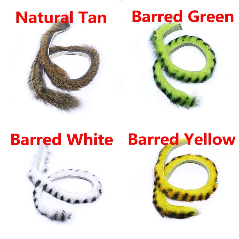 8 optional colors Magnum rabbit zonker 3pcs/pack total 1meter 8mm wide zonker pelt genuine rabbit hair fur fly tying materials