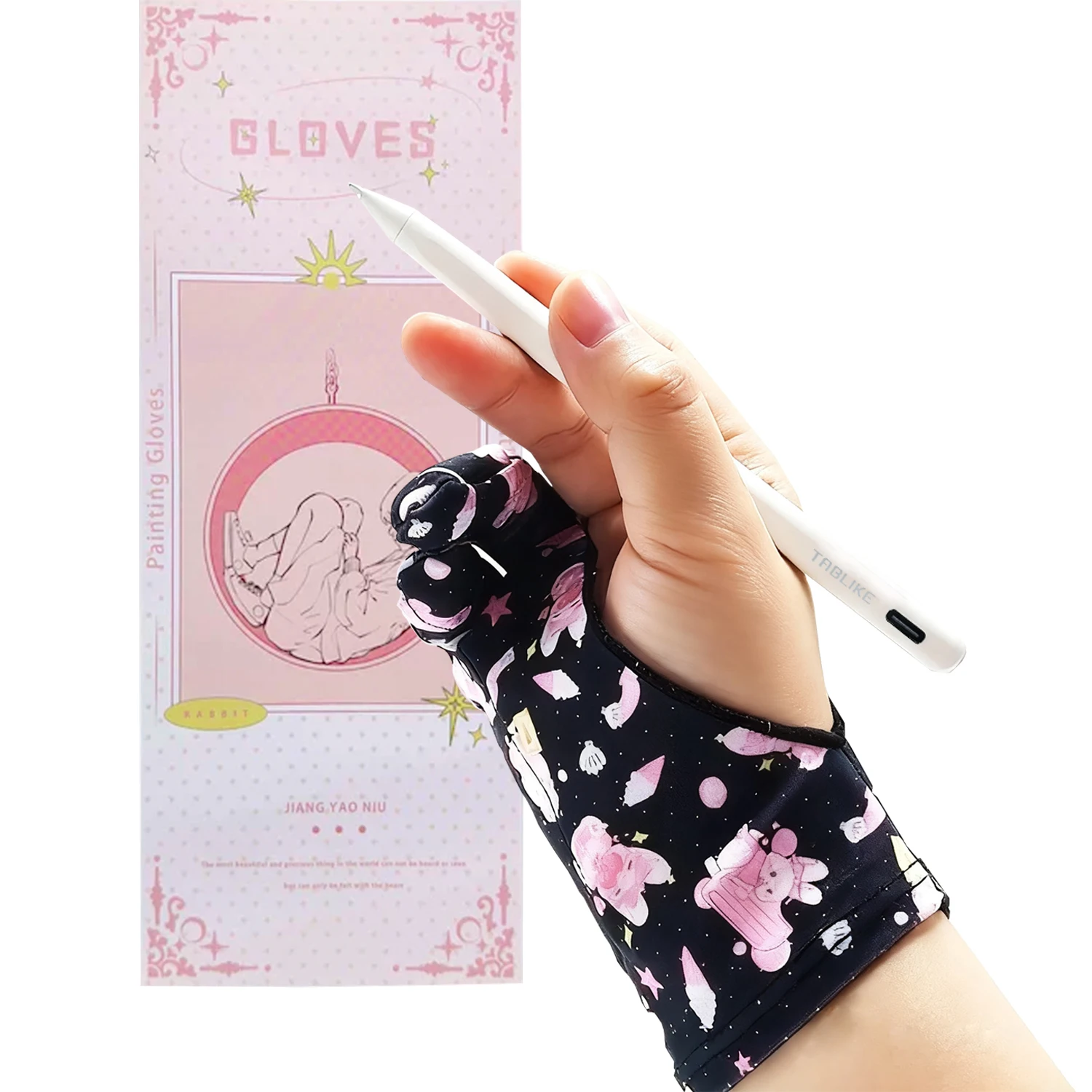 Three-layer Non-slip Glove for IPad/Graphics Drawing Tablet HUION /WACOM/XP-PEN, Drawing Glove for Sketching Painting Art Studen