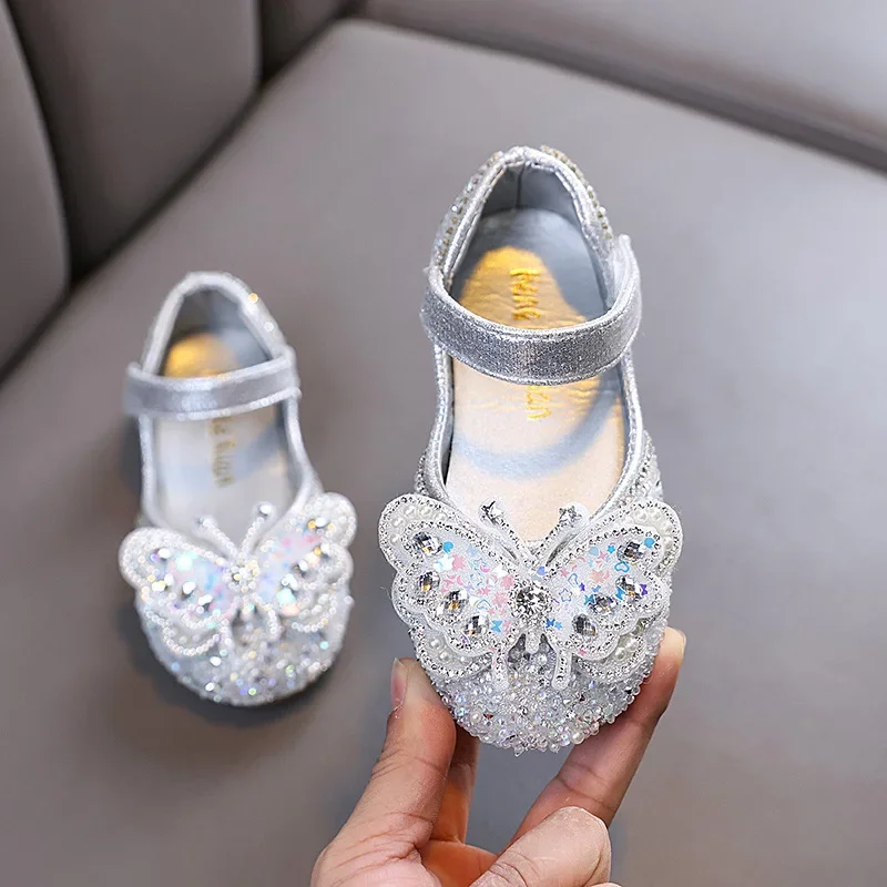 

Spring Autumn Children's Shoe for Girl Wedding Party Versatile Toddler Casual Shoes Shallow Chic Kid Fashion Princess Flat Shoes