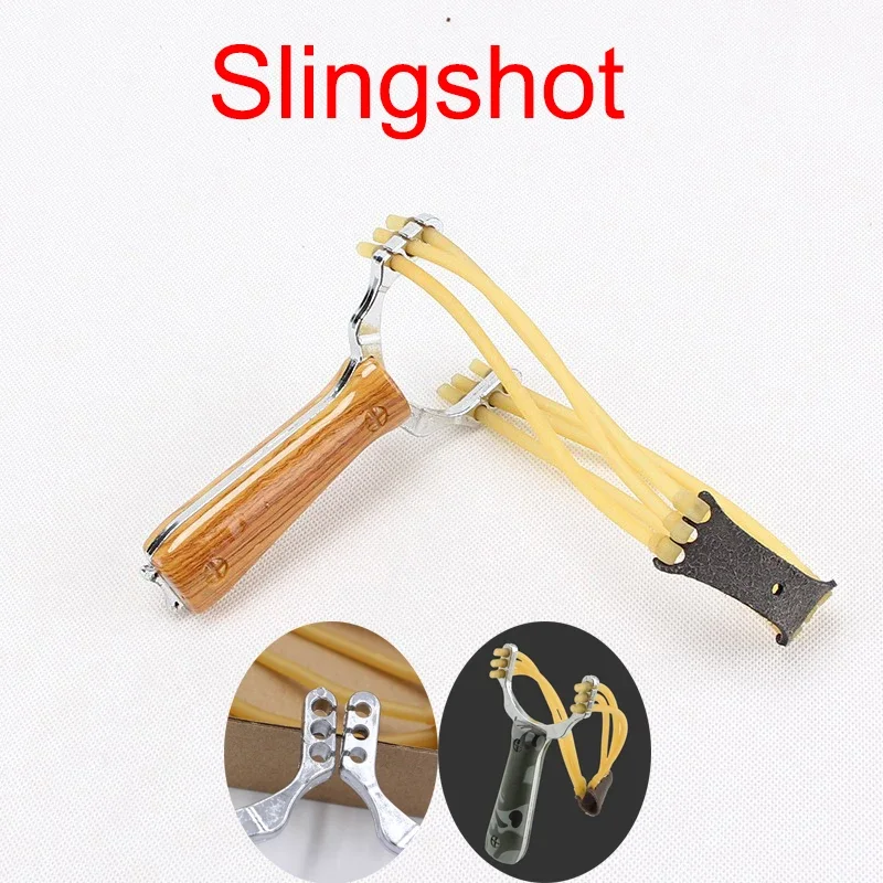 Rope Seals Metal Aiming Slingsshot Outdoor Competition Flat Rubber Band Target Paper Set