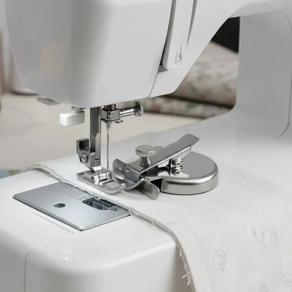 

Adjustable Sewing Machine Presser Foot Edge Blocking Straight Arc Pressing Magnetic Seam Guide Thickness Screw Anti-Curling