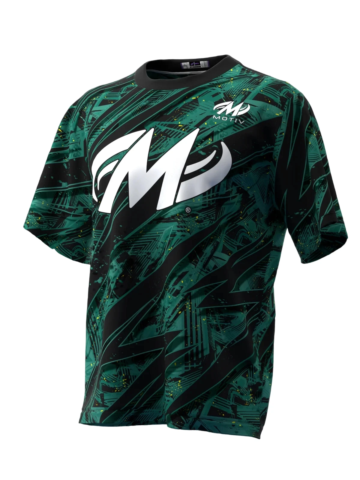 Dynamic Diagonal Crack Line Art Bowling Jersey Short Sleeve, Quick Dry Breathable for Fan Meetup and Sports Theme Gathering