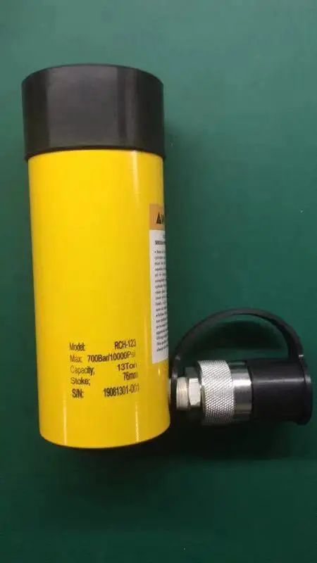 RCH-123 Enerpac Equivalent 13 Ton 3 Inch Stroke Single Acting Hollow Plunger Hydraulic Ram Cylinder With Center Hole