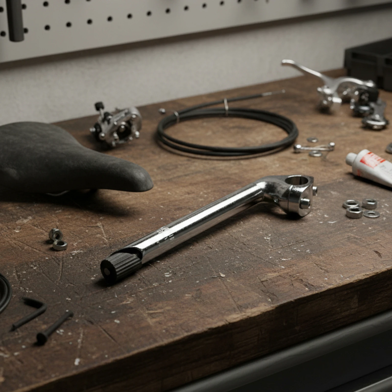 アルミステム-グースネックステム-サイクリングアクセサリー-ハンドルバー-220mm-センターポール長さ-40mm-前方延長長さ