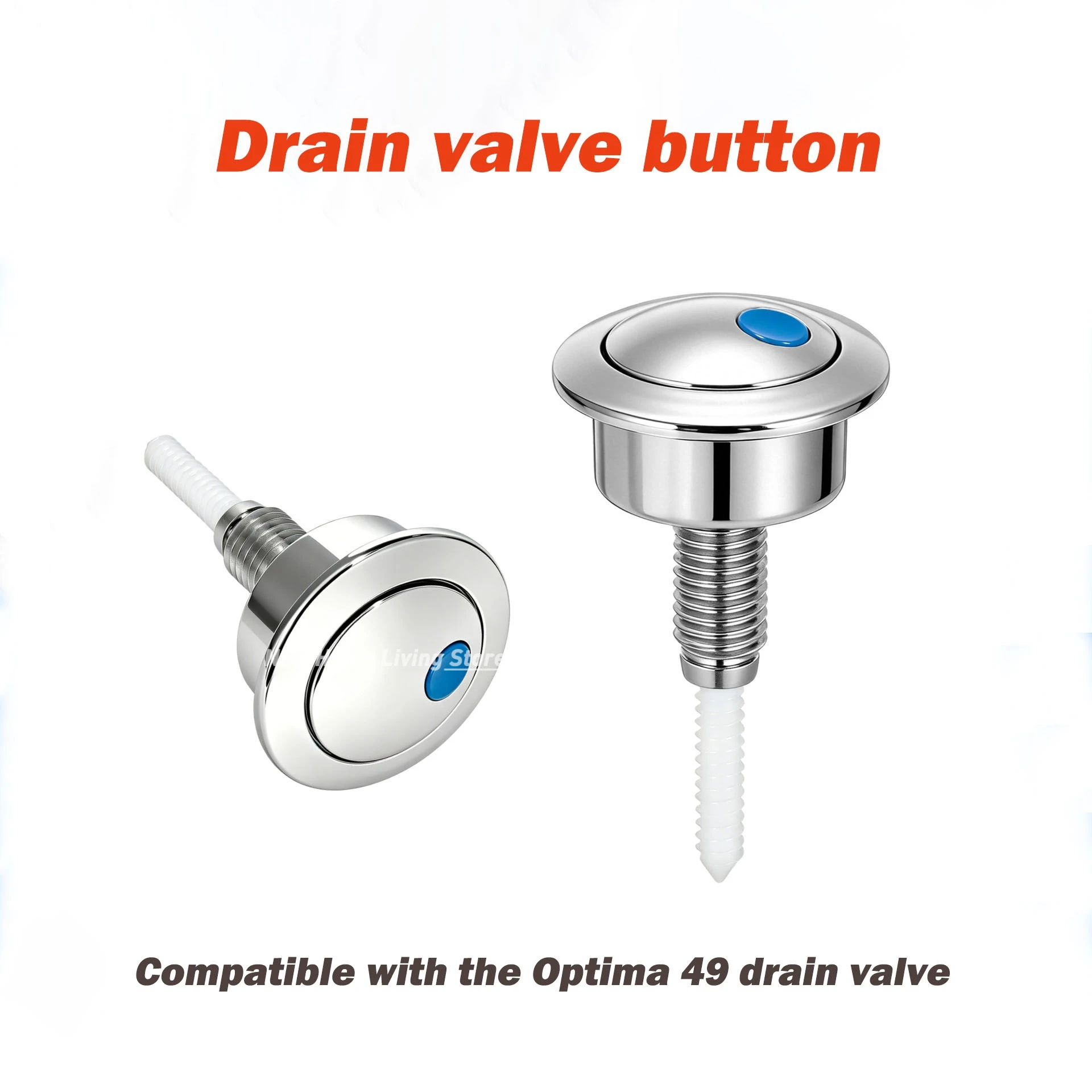 

Push Button Toilet Tank Flush Valve Bathroom Toilet Accessory Button Flush Switch for Siamp Optima 49 Replacement Accessories