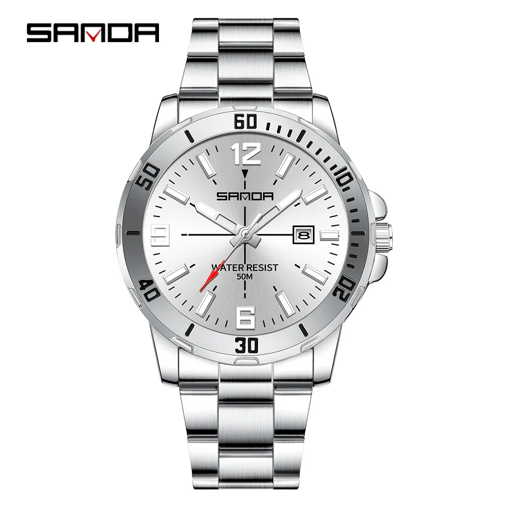 SANDA 3265 3266 Men's Electronic Watch Large Dial Multi functional
