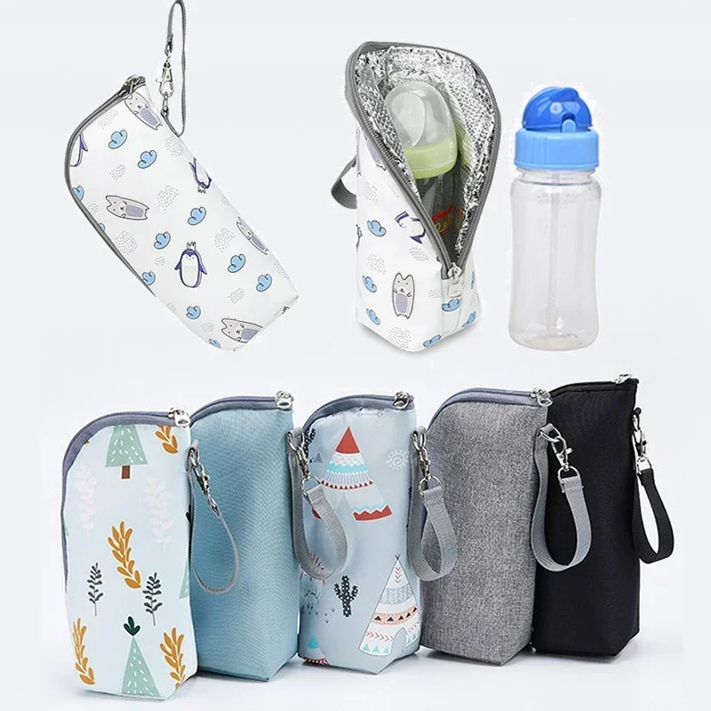 

Baby Bottle Bag Bottle Warmer Baby Feeding Aluminum Mold Insulation Outing Stroller Hanging Bag For Storage Cups Drinks