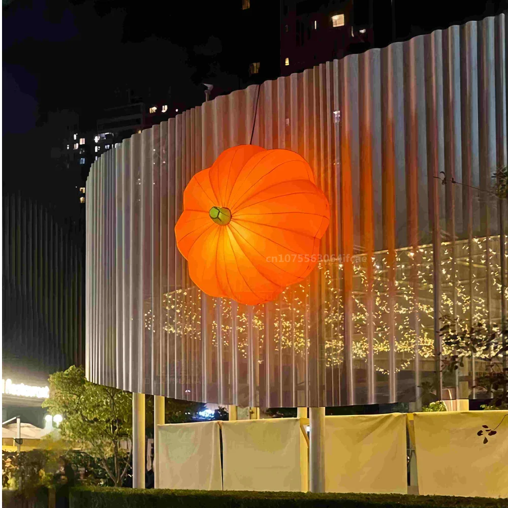 2.4 متر/8FT هالوين المطاطية كبيرة القرع ساحة نموذج المدمج في أضواء LED في الهواء الطلق لحديقة الحديقة عطلة موضوع الزخرفية الدعائم