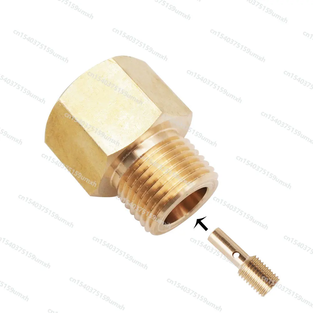 Commercial CO2 Carbon Dioxide Tank Residual Pressure Valve RPV Pushing Open Pin Adaptor For Filling Charging W21.8-14 to W21.8