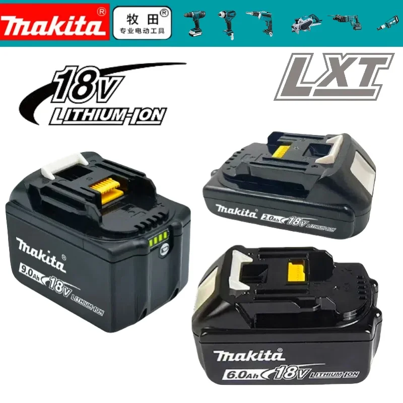 

Makita 18V 9000mAh Rechargeable Power Tools Battery With LED BL1830 BL1850 BL1860 Battery Charger Set With Working Light