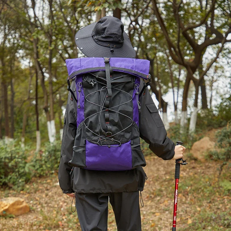 Ransel Mendaki Ringan 36-50L Luar Ruangan, Tas Berkemah, Bersepeda, Ransel Mendaki Ransel Tahan Air Perjalanan
