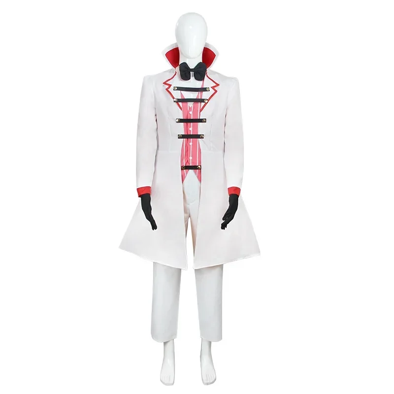 Anime Lucifer Cosplay Hazbin Cartoon Mantel Weste Fliege Kostüm Outfits Jungen Männer Erwachsene Halloween Karneval Party Verkleidung Rollenspiel