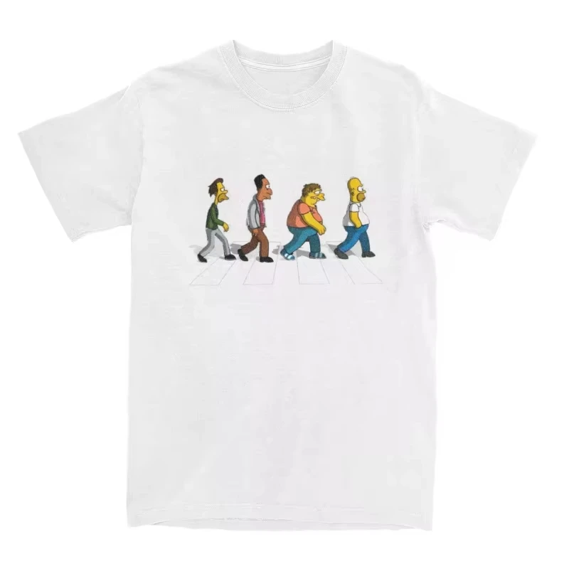 2026 new Eco Friendly Summer Men's T-shirt Simpsons Dad Sidewalk Cotton Tee Fashionable Aesthetic Design Gift graphic t shirts