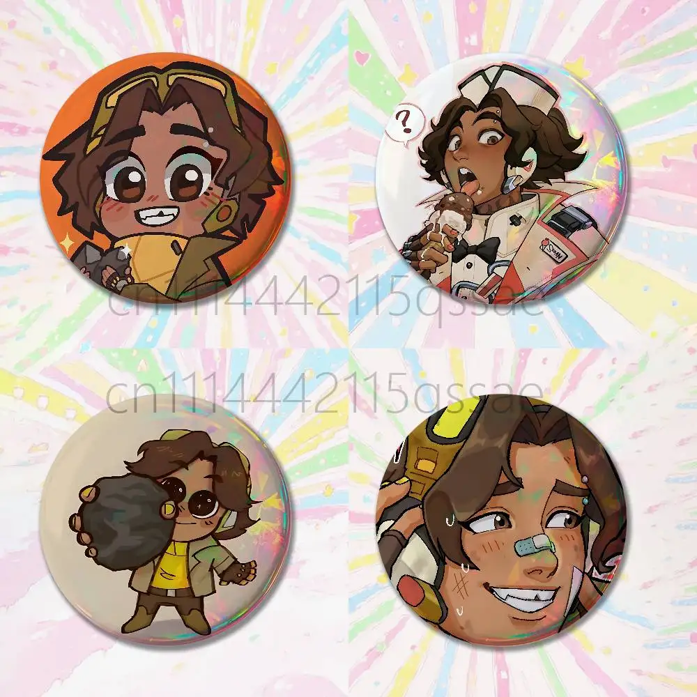 For Venture O-Overwatch 32/44/58mm Handmade Pins Round Brooch Badge Backpacks Clothes Jewelry Gifts
