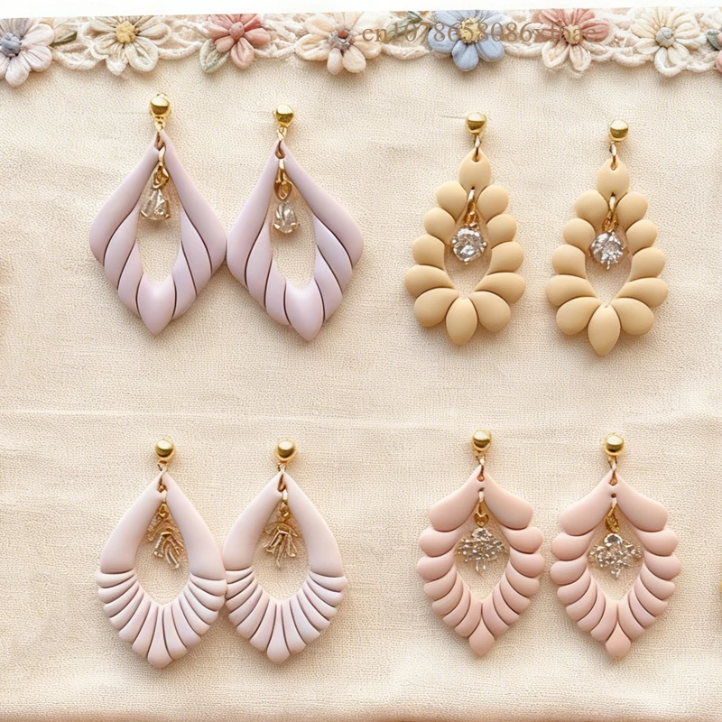 Art Scalloped Teardrop Deco Po - Diamond Stud Earrings recension och pris