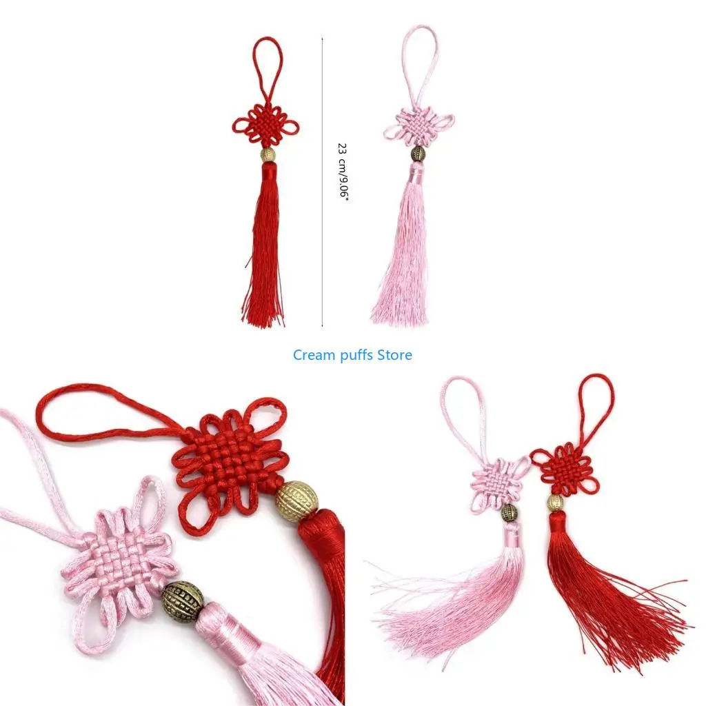 50le chinês nó decoração pendurada para decoração decorativa barragem bolsa chaveiro