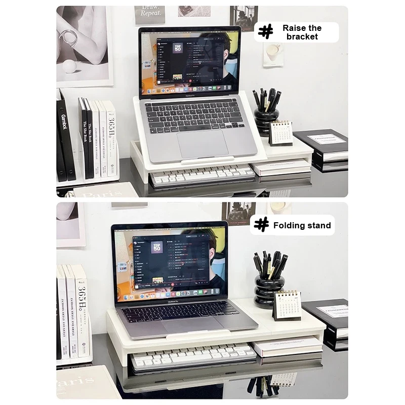 Laptop Stand Adjustable Notebook Cooling Elevated Bracket For Macbook Air Pro Desktop Computer Monitor Heightening Rack Holder