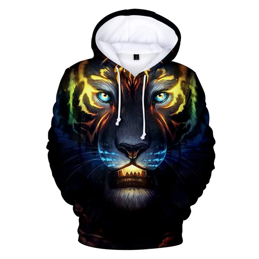 3 a 14 anos crianças hoodies animal o rei tigre impressão adolescentes moletom para meninos harajuku jaqueta dos desenhos animados crianças casaco