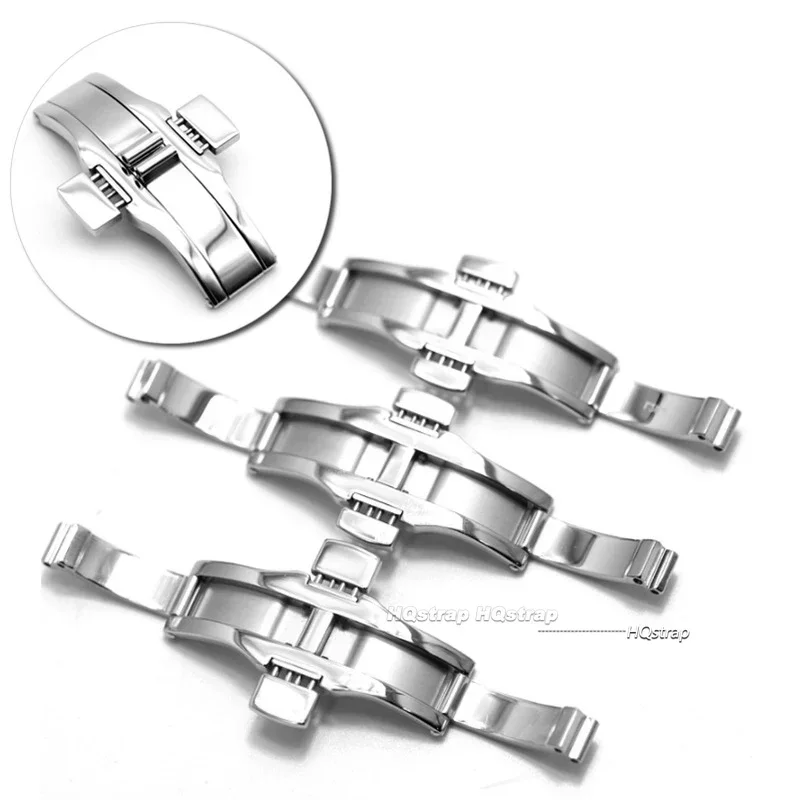 Stainless Steel Clasp for Tissot 1853 T035617 T035439 Watch Buckles Double Press Watch Strap Butterfly Buckle Solid Steel Buckle