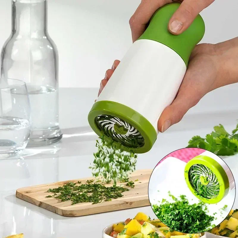 Molinillo Manual de Hierbas y Especias, Picador de Perejil, Cortador de Verduras, Triturador de Cilantro, Utensilio de Cocina para Chile y Cilantro