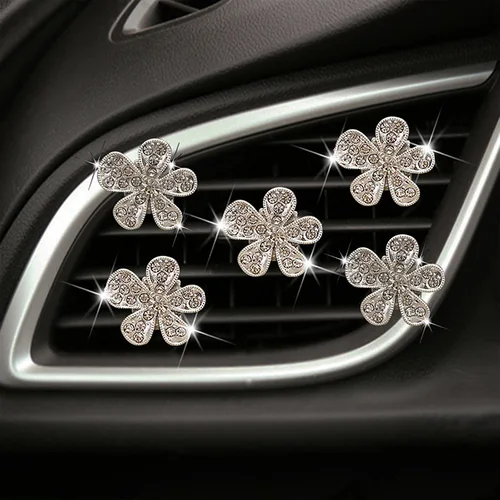 Clips de Perfume para salida de coche, ambientador de aire acondicionado, aromaterapia, Margarita pequeña, accesorios de decoración Interior, 3/5/6 Uds.