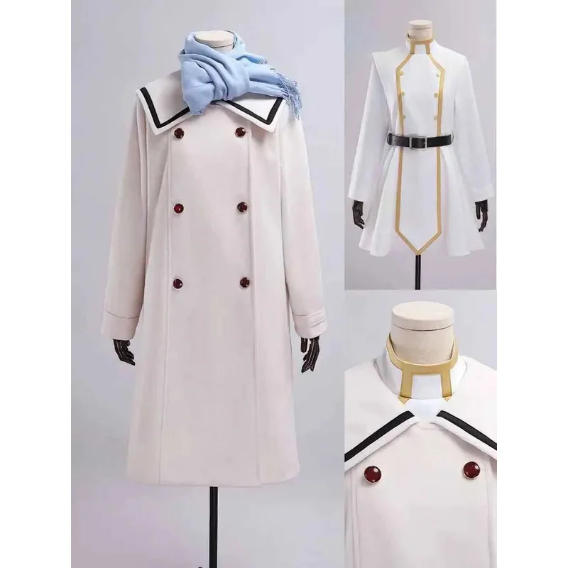 

CyFrieren Косплей Костюм Аниме Frieren Beyond Journey's End Dress Парик Свитер Пальто Эльфийские Уши Женщины Взрослые Карнавальные Вечерние Mage Sui