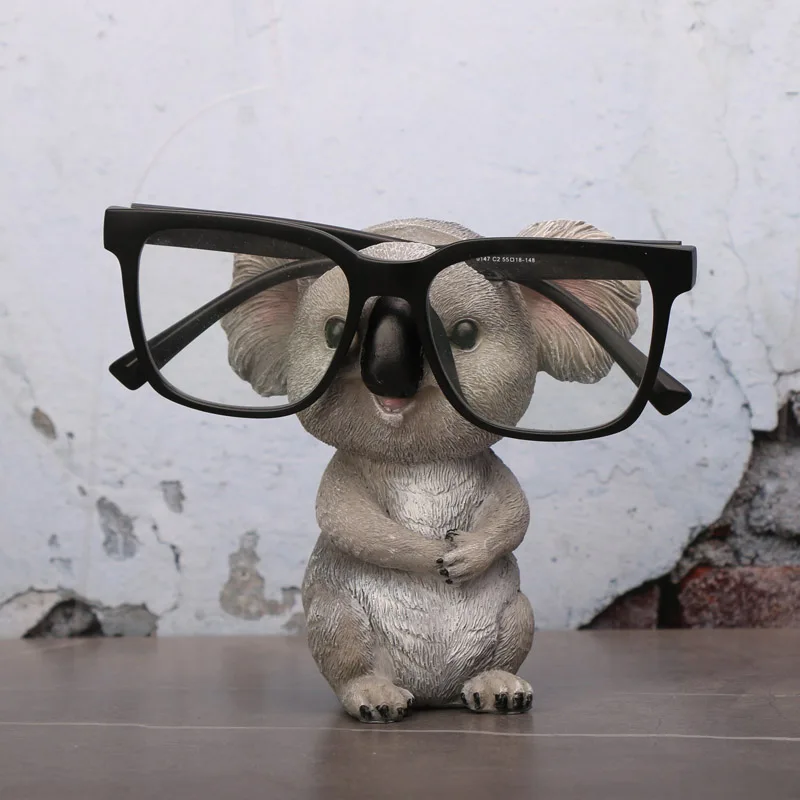 1pc Cute Animal Eyeglass Holder, Funny Koala SunglassDisplay Stands, Resin Creative Spectacles Holder Shelf HomeOffice Decor,