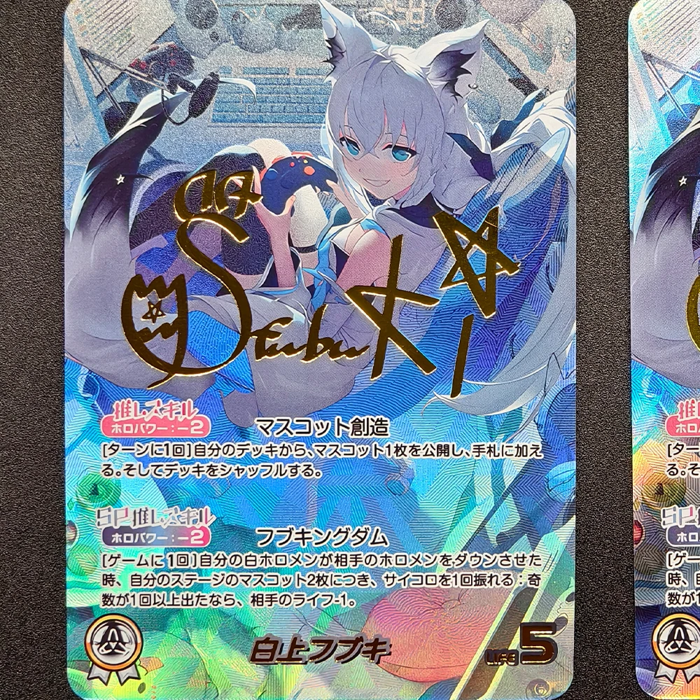 

Oshi Skill Hololive Shirakami Fubuki Collection Card SP Anime Signature Card Refractive Color Flash Textured Child Gifts Toy