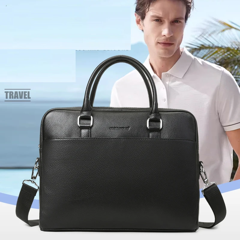 100% echtes Leder Aktentaschen Männer Frauen Business Büro Handtasche Designer Luxus Tasche Herren Rucksäcke Umhängetaschen Bolsa