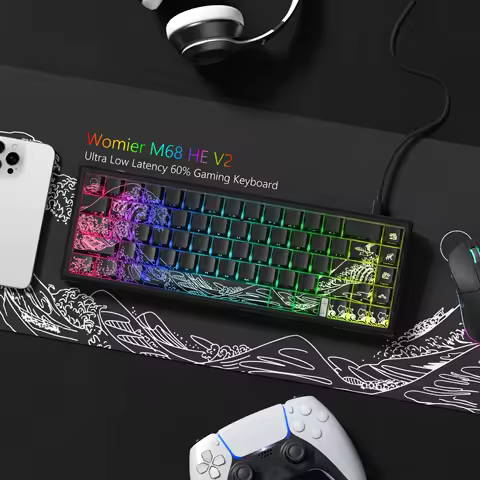Womier M68 HE Rapid Trigger Keyboard Hall Effect Gamer Keyboard Wired RGB Custom Mechanical Keyboard with Magnetic Switch for PC