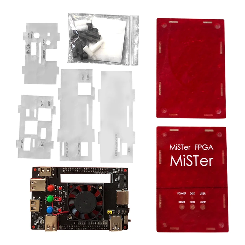 MiSTer FPGA IO Board Retro Video Game Voor QMTECH MiSTer FPGA 6 USB-poorten RTC klokchip Saturn SS video NTSC CVBS, NTSC s-video